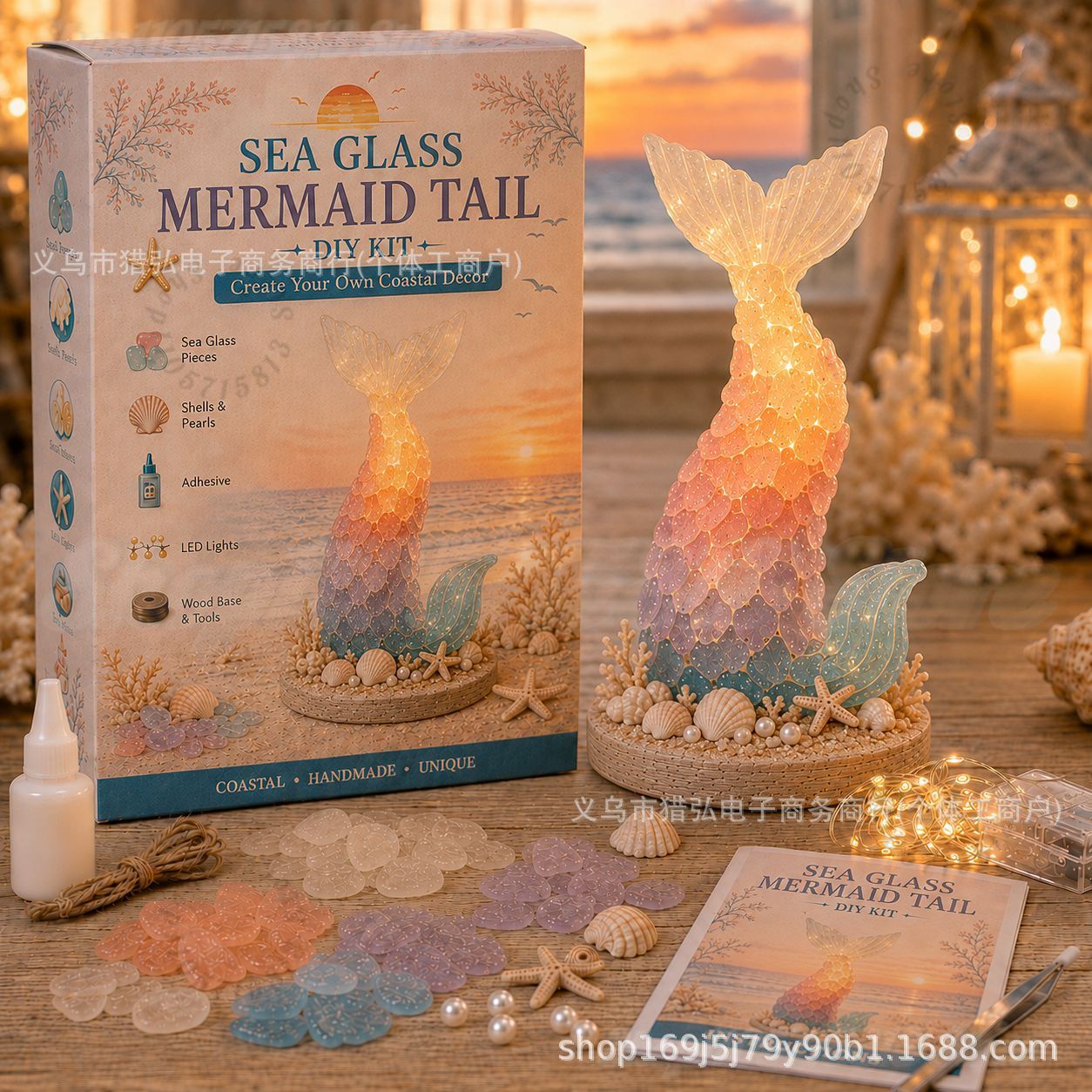 Art Craft & Architecture - DIY Sea Glass Mermaid Tail Light