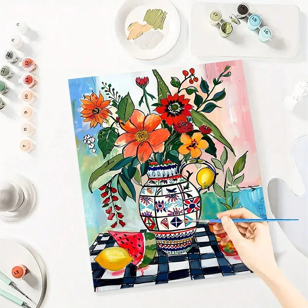 Art And Craft Valentine - Artistic Flowers Diy Art Paint By