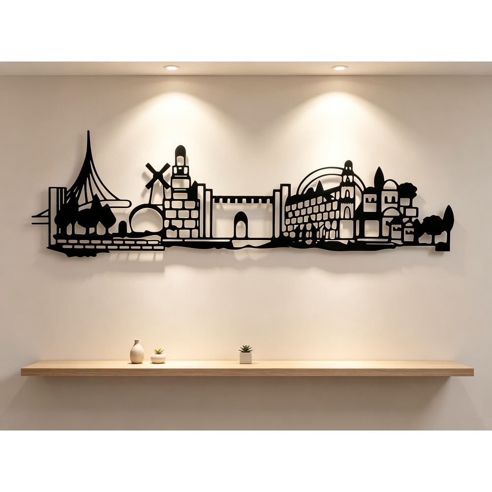 Art & Craft Job Vacancies - CIFBUY Metal Wall Art Jerusalem Skyline