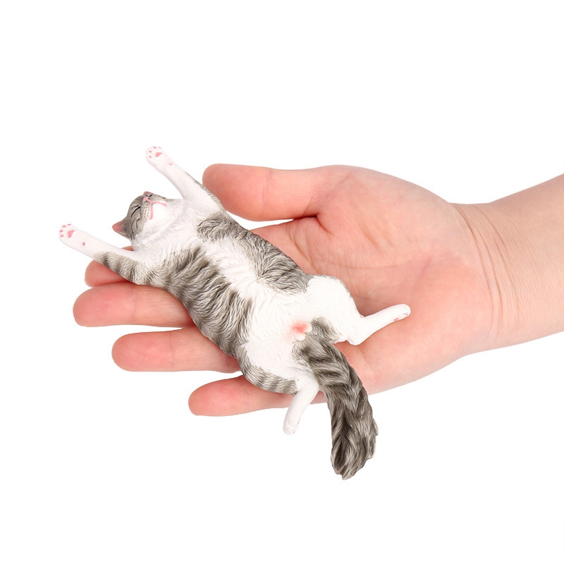 Art Craft Cat - Creative Sleeping Cat Figurine Lying Pose