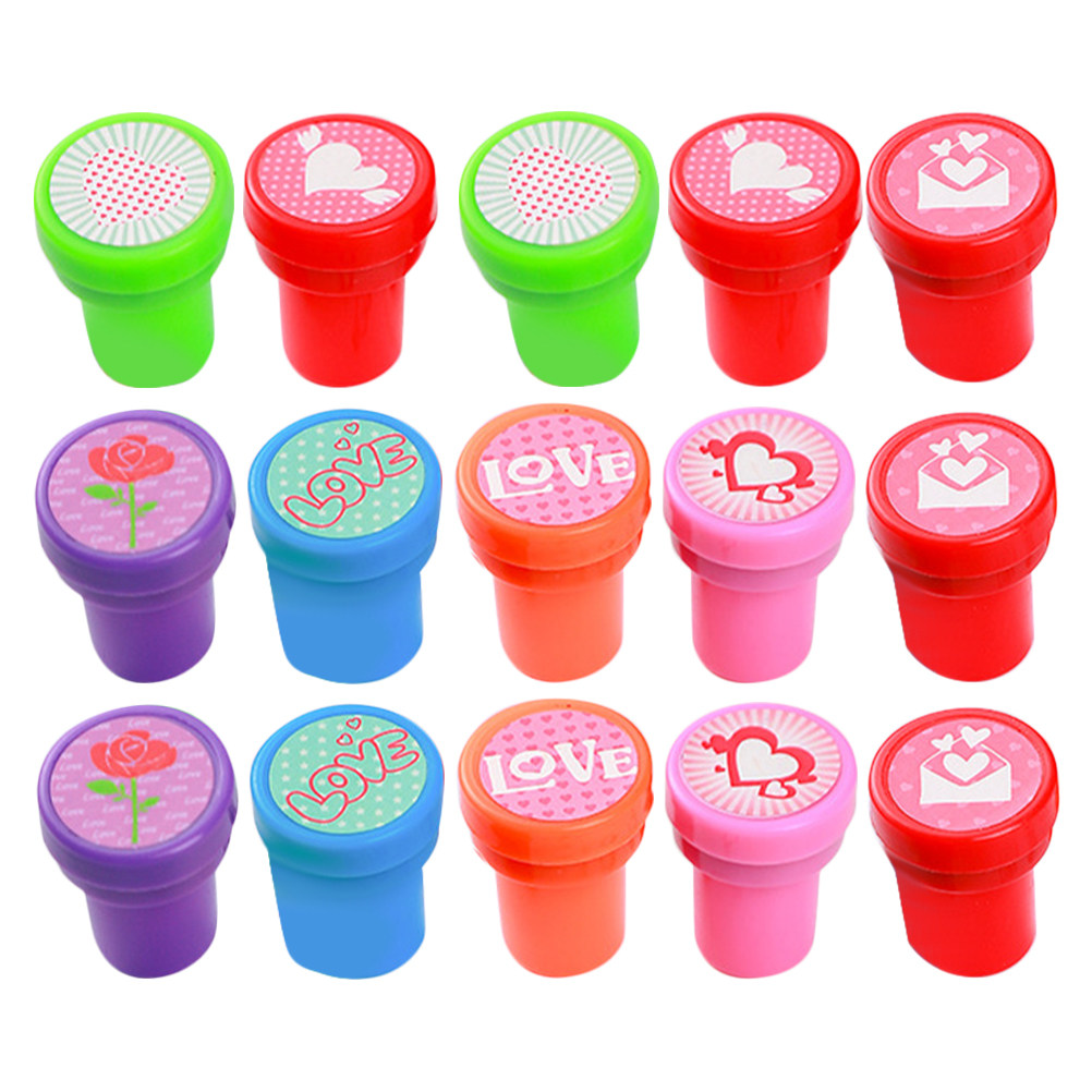 Art And Craft Valentine - 20pcs Love Seal Stamps Cute Cartoon