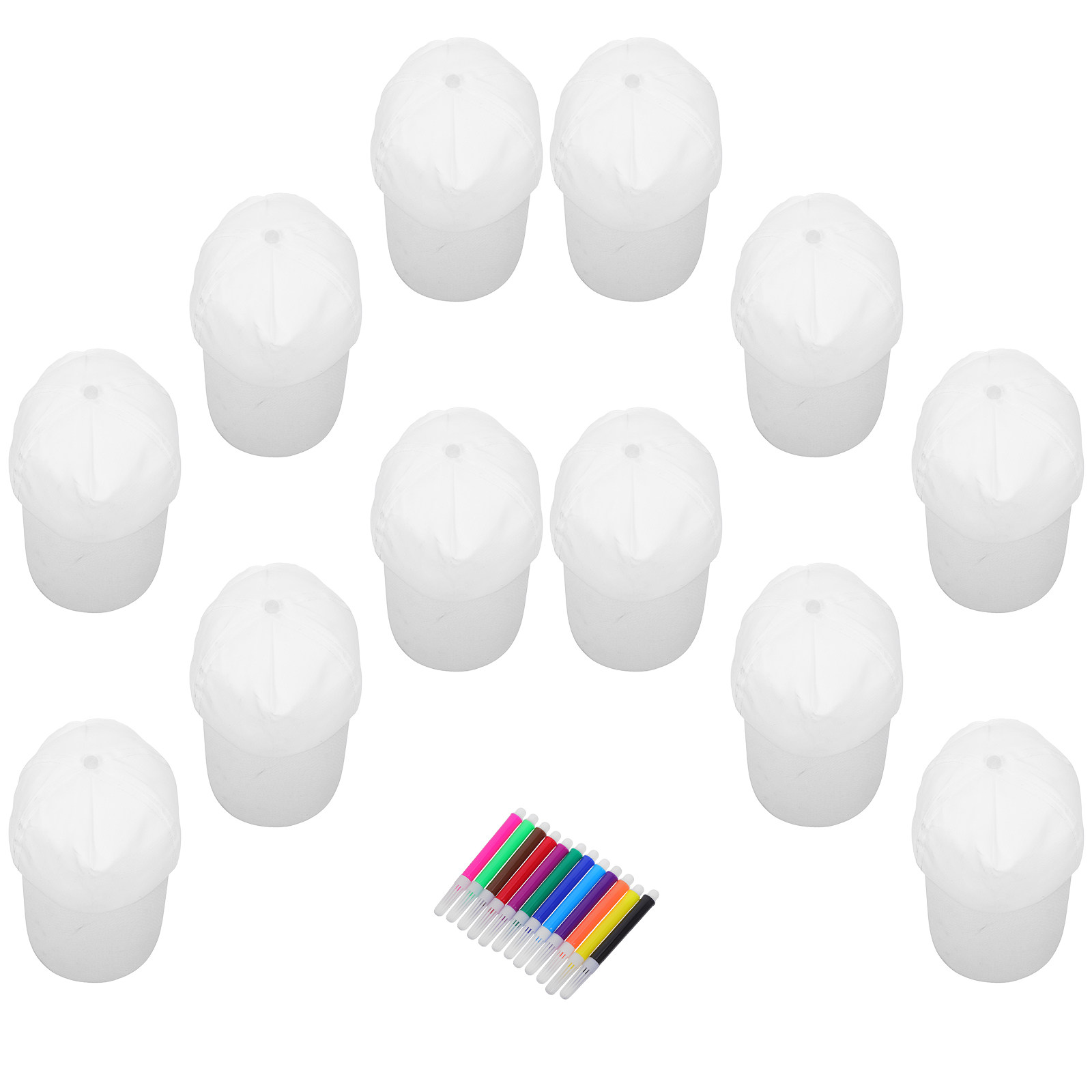 Art Craft Toddlers - 1Set Toddler White Baseball Caps for