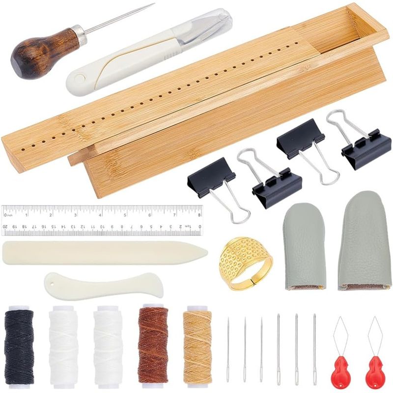 Bookbinding Supply Kit - *X07A 26 Pcs Bamboo Book-Binding Cradle