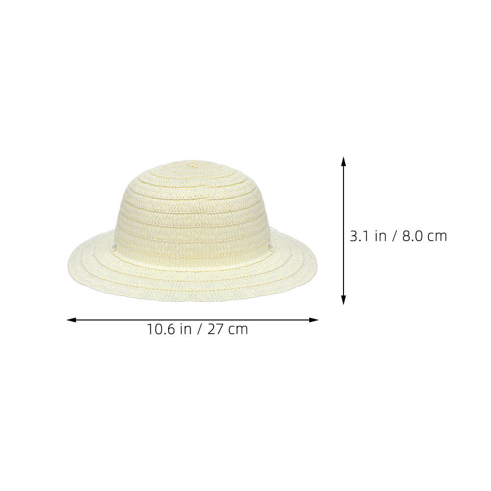 8Pcs White DIY Kids Straw Hats - огляд і ціна Art Craft Kids