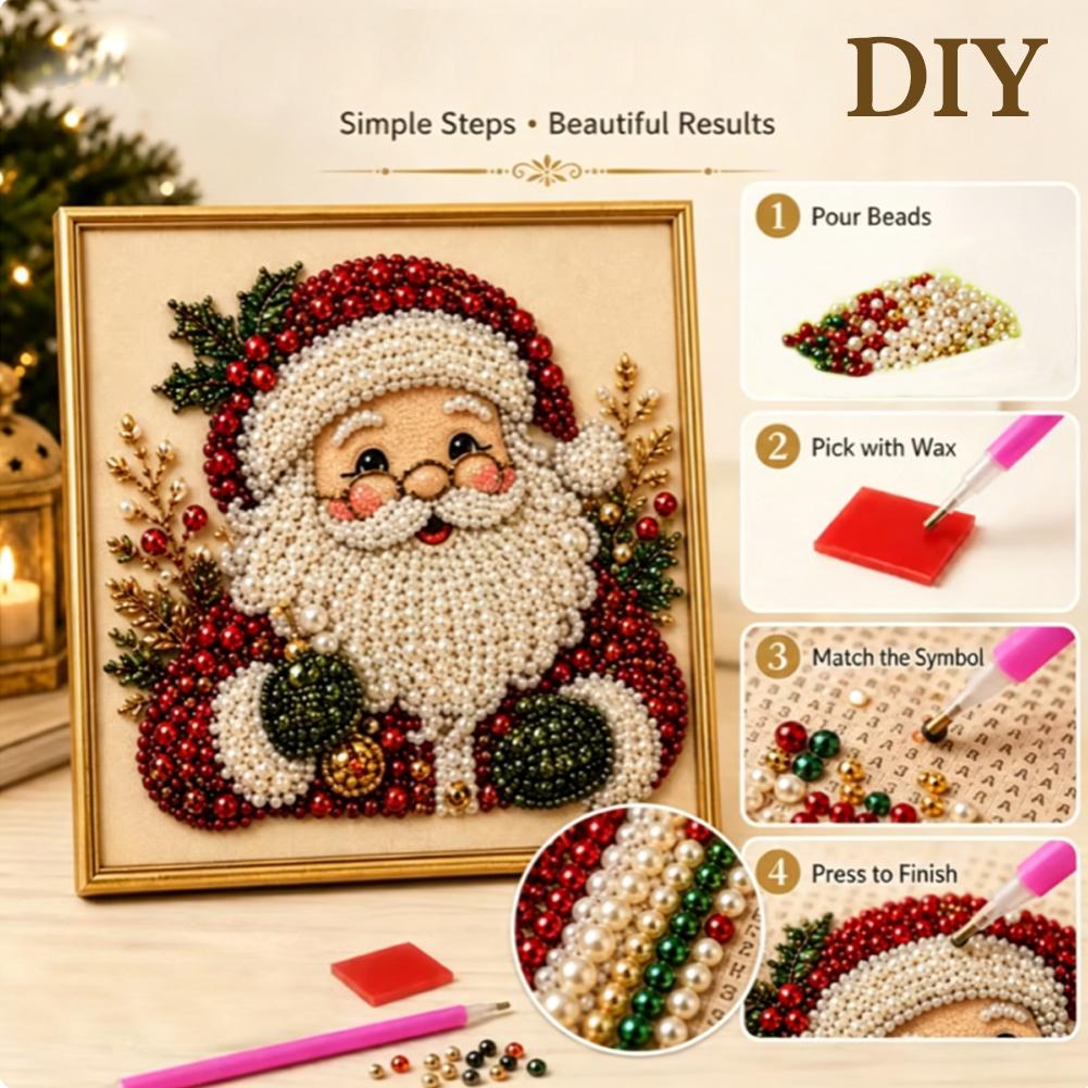 Christmas Santa Claus Pearl Ar - огляд і ціна Art Craft Kits For Kids