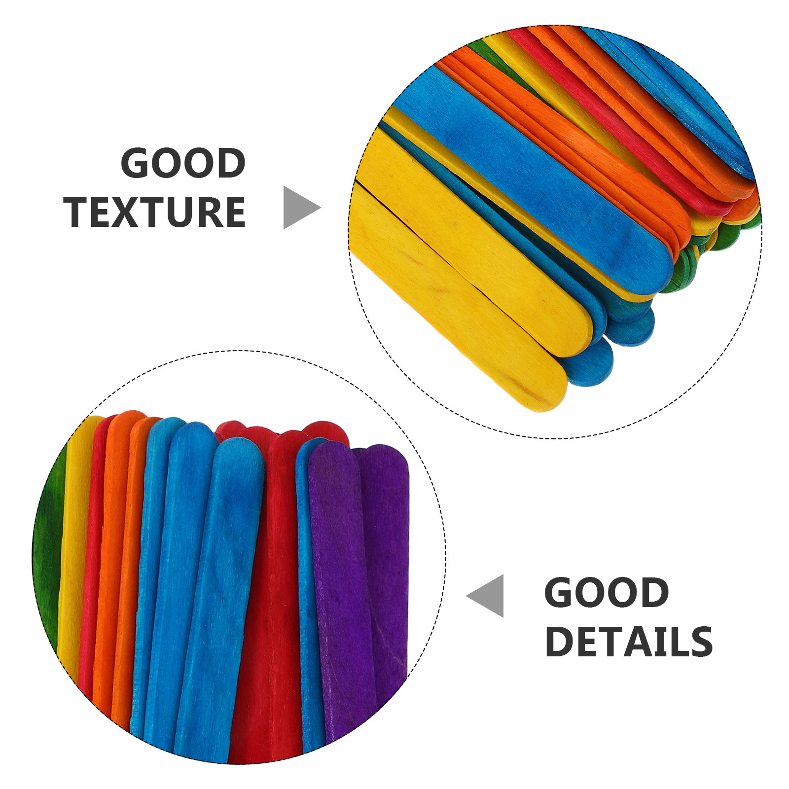 500Pcs Colored Wooden Craft St - огляд і ціна Art Craft Kids