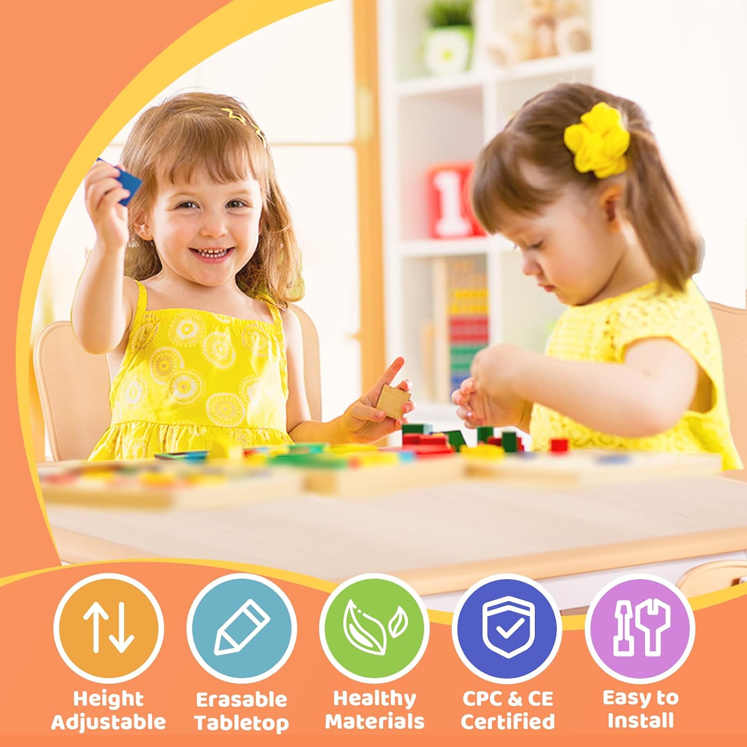 Kids Table and 2 Chairs Set, H - огляд і ціна Art Craft Toddlers