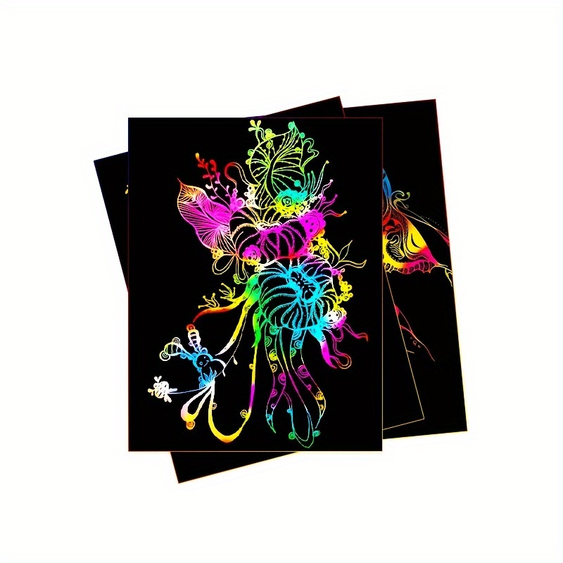 50 pcs Scratch Paper Kids Rain - огляд і ціна Art Craft Kits For Kids