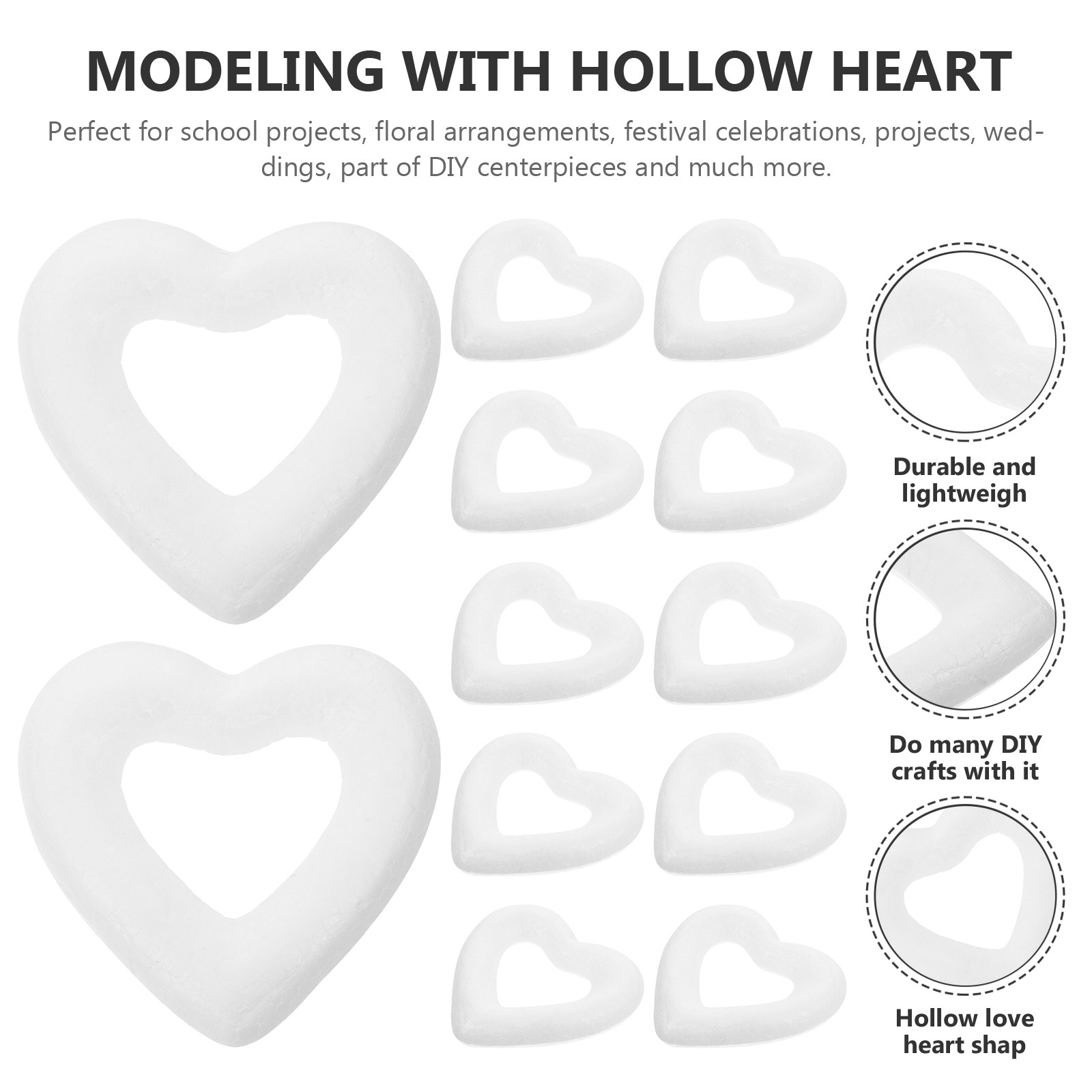 48Pcs 6Cm White Hollow Love He - огляд і ціна Art And Craft Valentine