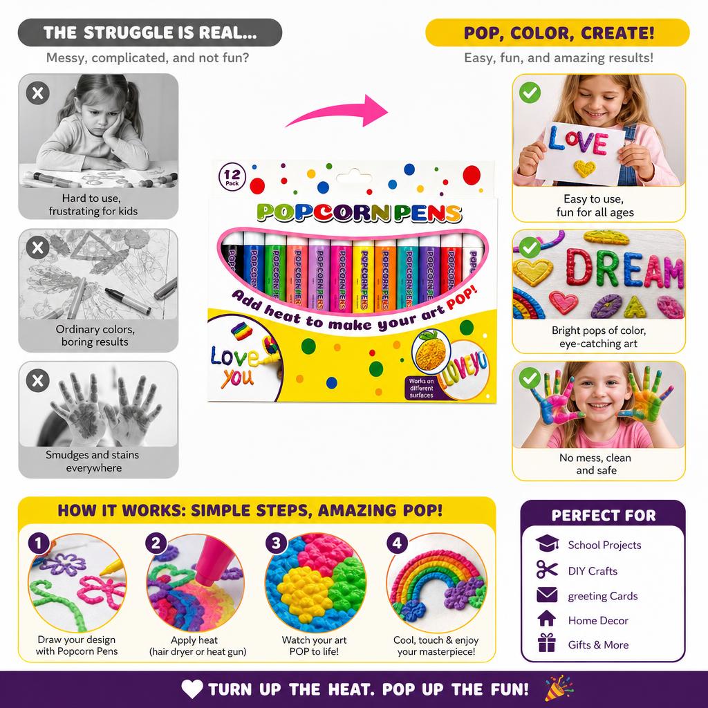 12 Color 3D Magic Heat Activat - огляд і ціна Art Craft Stationery