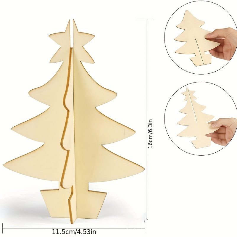 70pcs, DIY Wooden Christmas Tr - огляд і ціна Art Craft Event