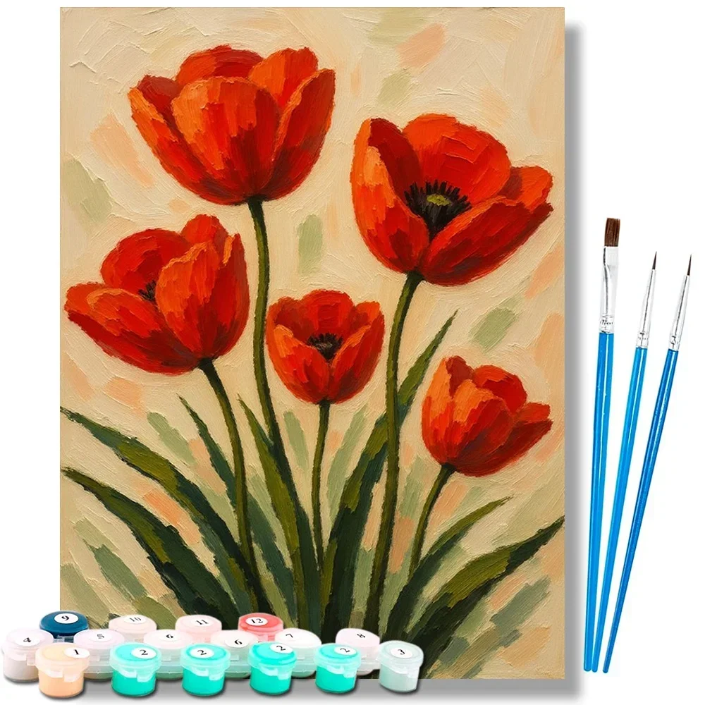 Tulip Diy Art Paint By Numbers - огляд і ціна Art And Craft Valentine