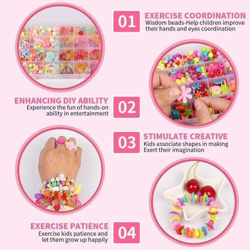 Girls DIY Bead Set Jewelry Mak - огляд і ціна Art Craft Kits For Kids
